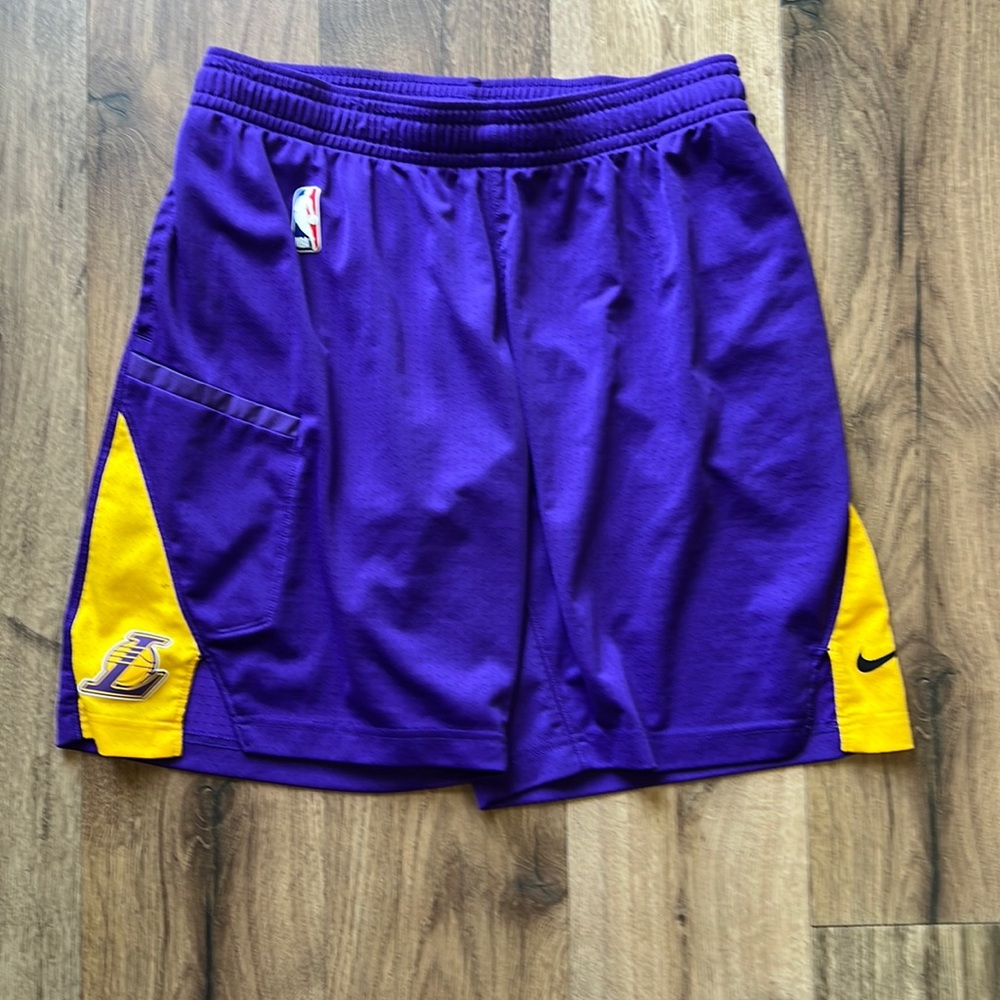 Official Los Angeles Laker shorts and t-shirt.